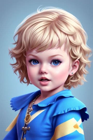A digital painting of a blonde haired girl A digital painting of a blonde haired girl
