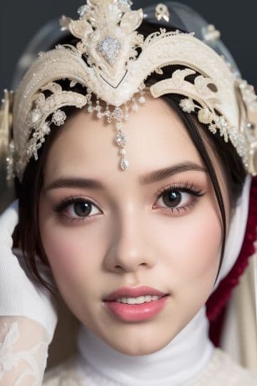 A woman in Kebaya Sunda and a tiara A woman in Kebaya Sunda and a tiara