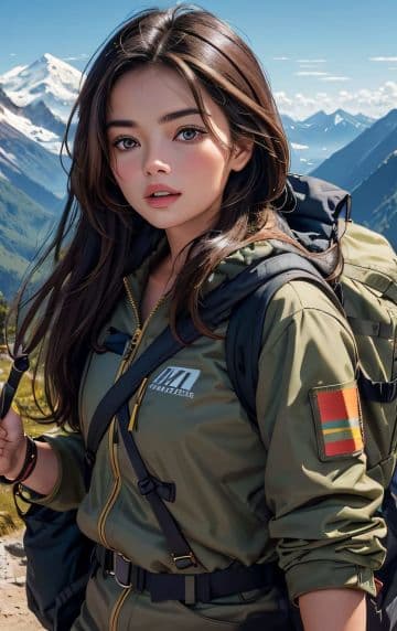 A woman in a military uniform holding a gun A woman in a military uniform holding a gun