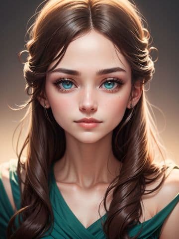 A girl with blue eyes and long hair A girl with blue eyes and long hair