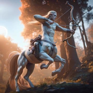 A man on a horse with a bow and arrow A man on a horse with a bow and arrow