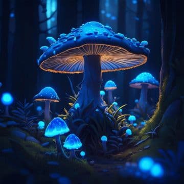 A group of mushrooms that are in the woods A group of mushrooms that are in the woods