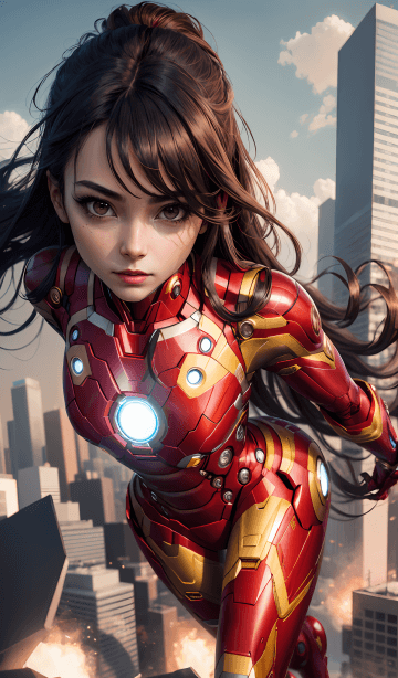 A digital painting of a woman in a suit A digital painting of a woman in a suit